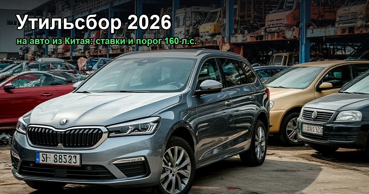 Утильсбор на авто из Китая в 2026 году