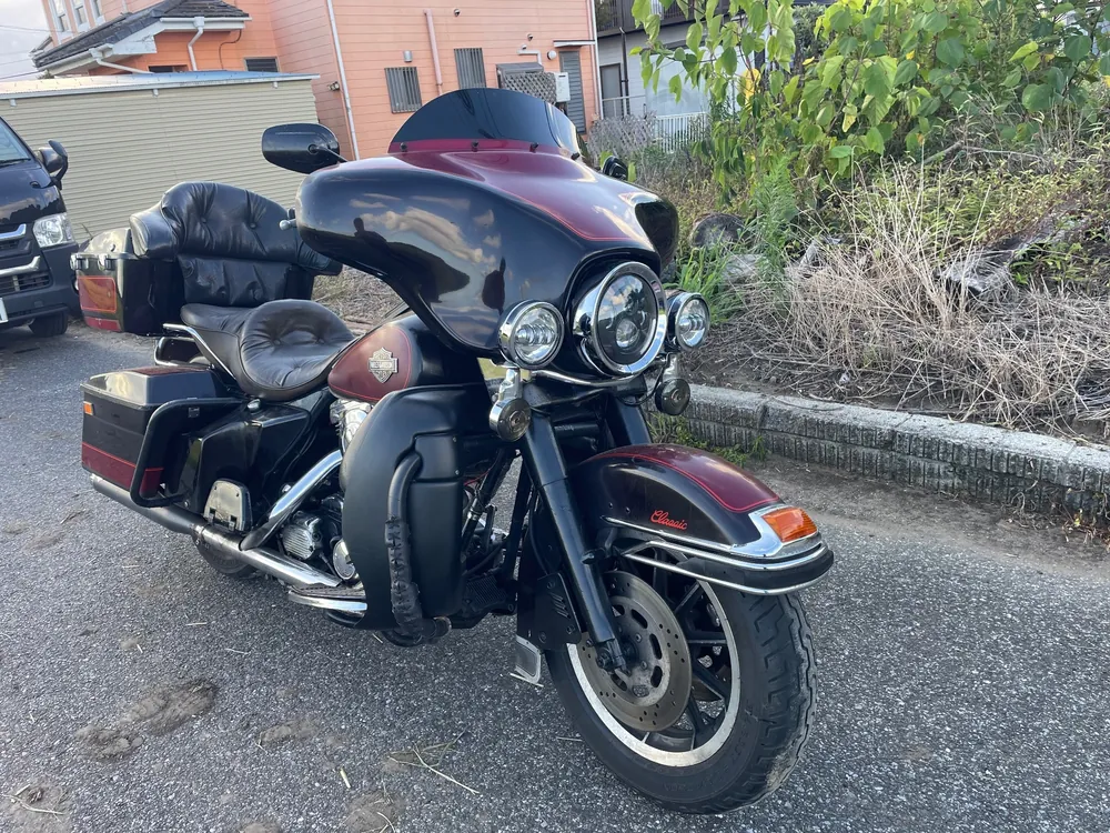 Harley-Davidson FLHTC 1988, w red / dark red wine, фото 2