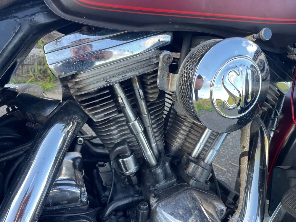 Harley-Davidson FLHTC 1988, w red / dark red wine, фото 7