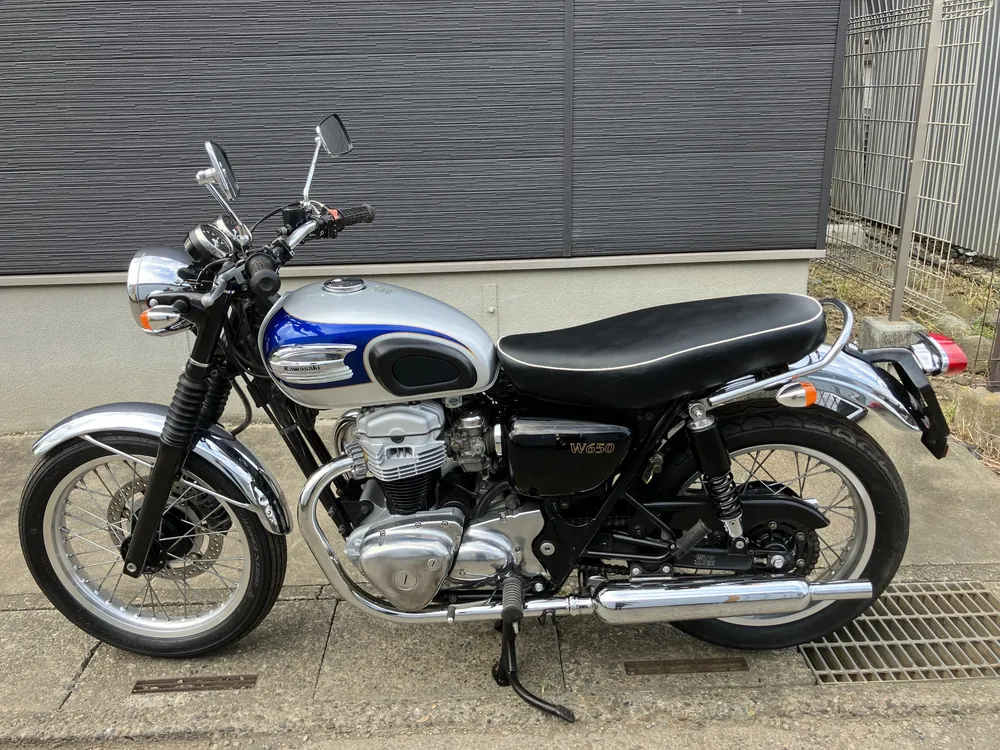 Kawasaki W650 1999, silver / blue, фото 2