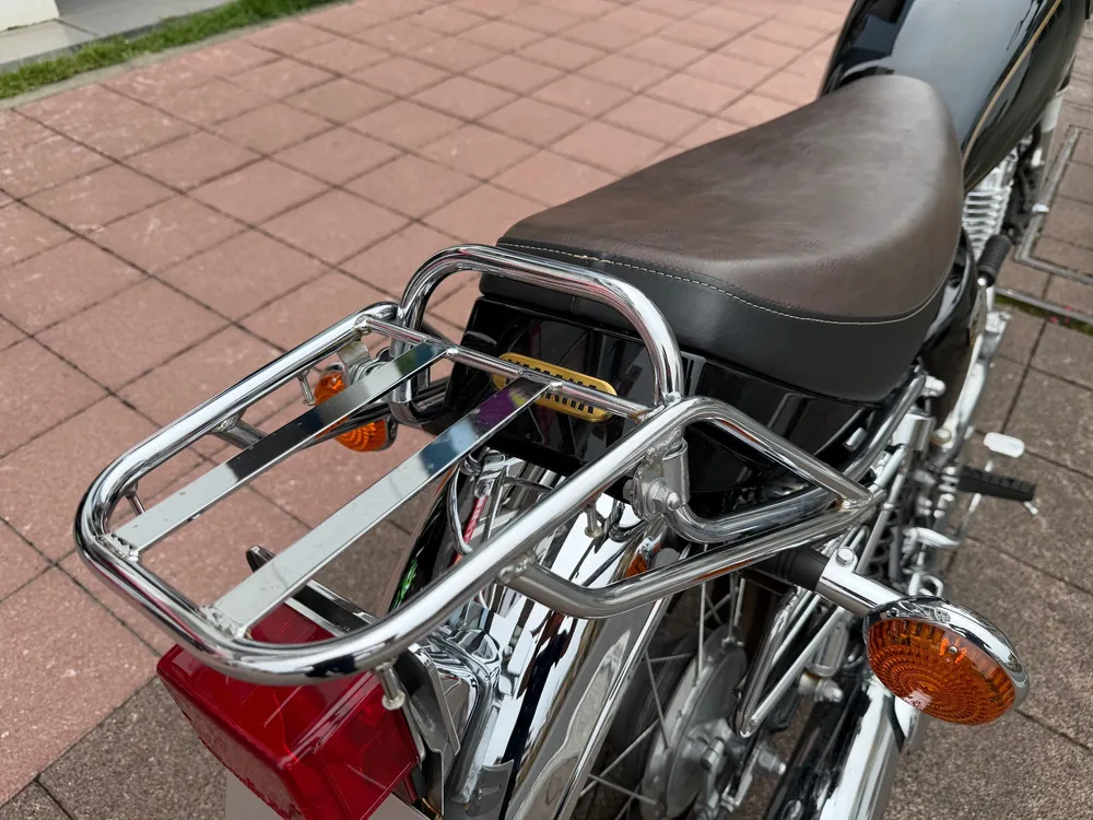 Kawasaki Estrella 2021, чёрный, light brown, фото 16