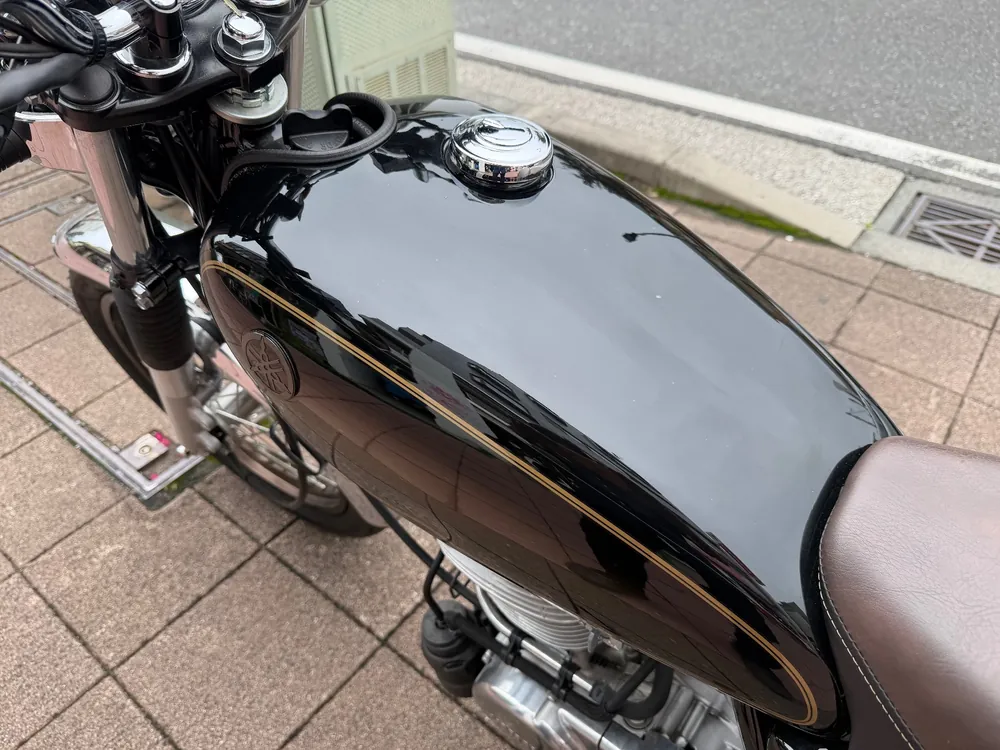 Kawasaki Estrella 2021, чёрный, light brown, фото 5