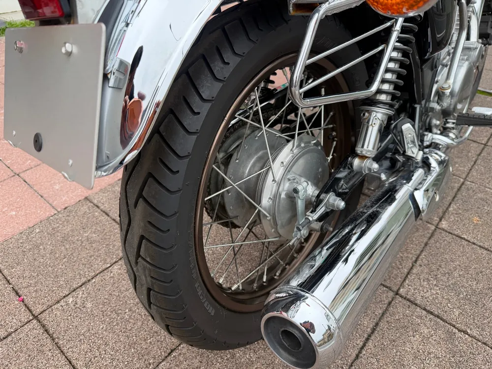 Kawasaki Estrella 2021, чёрный, light brown, фото 6