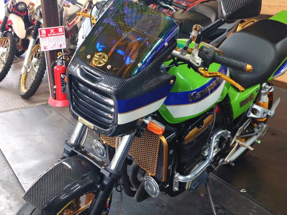 Kawasaki ZRX1100 1999, зелёный, фото 5