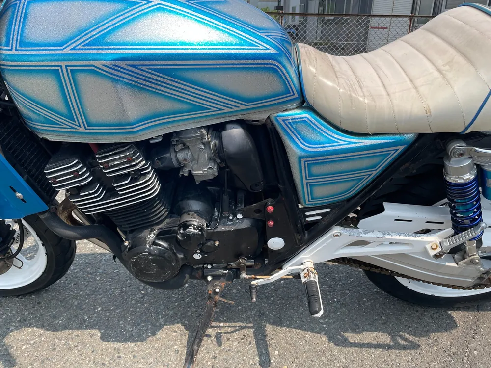 Suzuki GSX400 Impulse 1996, silver / blue lame, фото 12