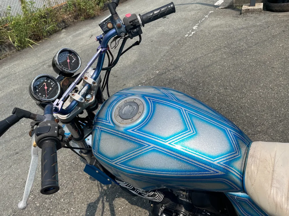 Suzuki GSX400 Impulse 1996, silver / blue lame, фото 13