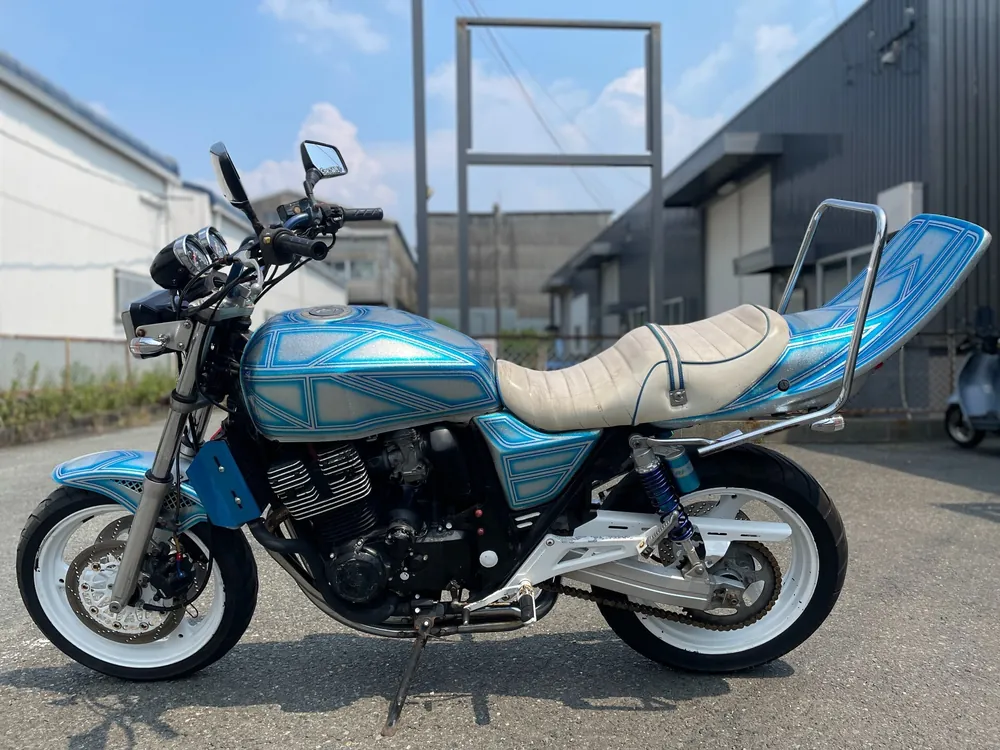 Suzuki GSX400 Impulse 1996, silver / blue lame, фото 3