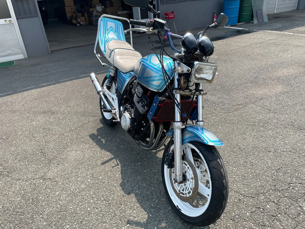 Suzuki GSX400 Impulse 1996, silver / blue lame, фото 4