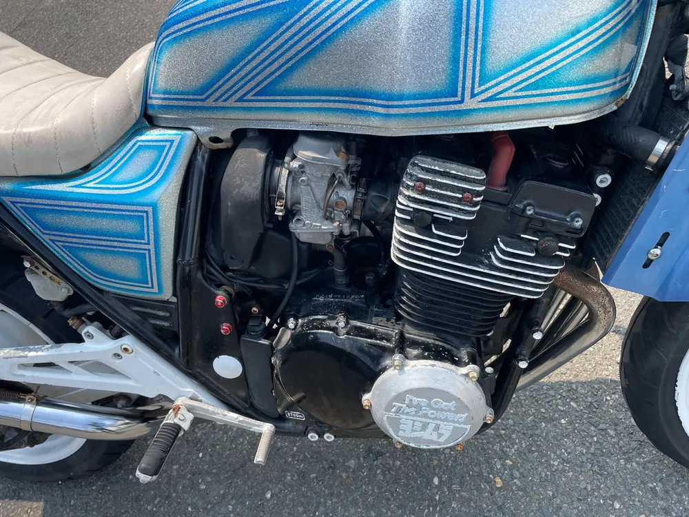 Suzuki GSX400 Impulse 1996, silver / blue lame, фото 8