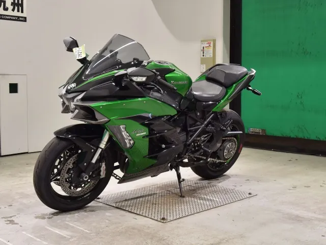 Kawasaki Ninja H2 SX 2021, чёрный, зелёный, фото 4