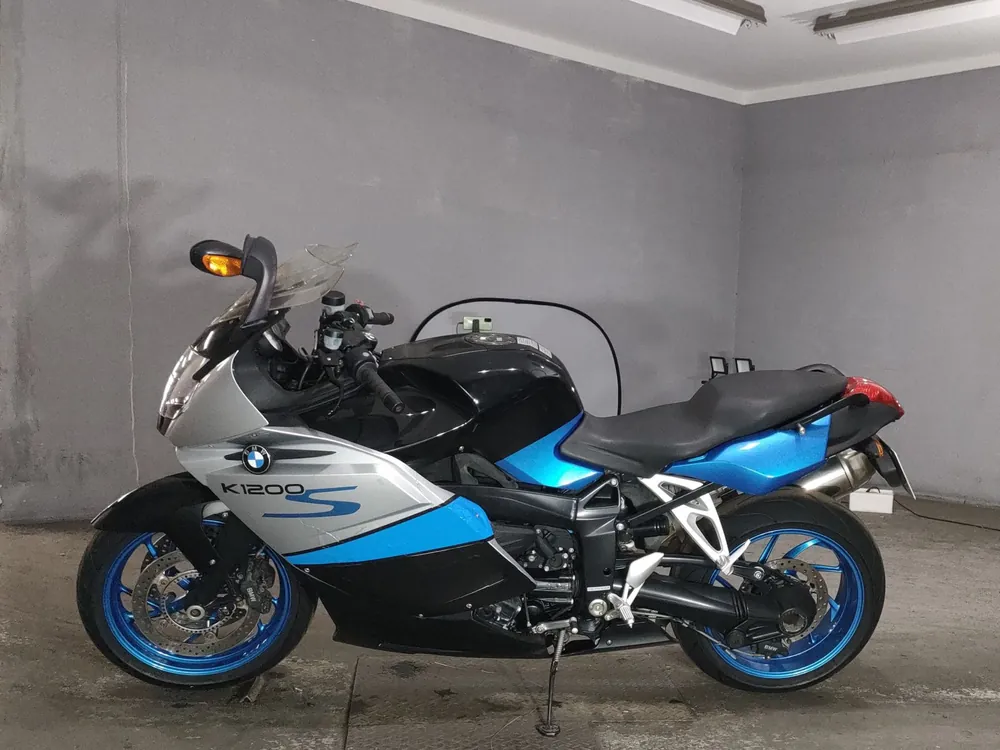 BMW K1200S 2008, silver / blue, фото 2