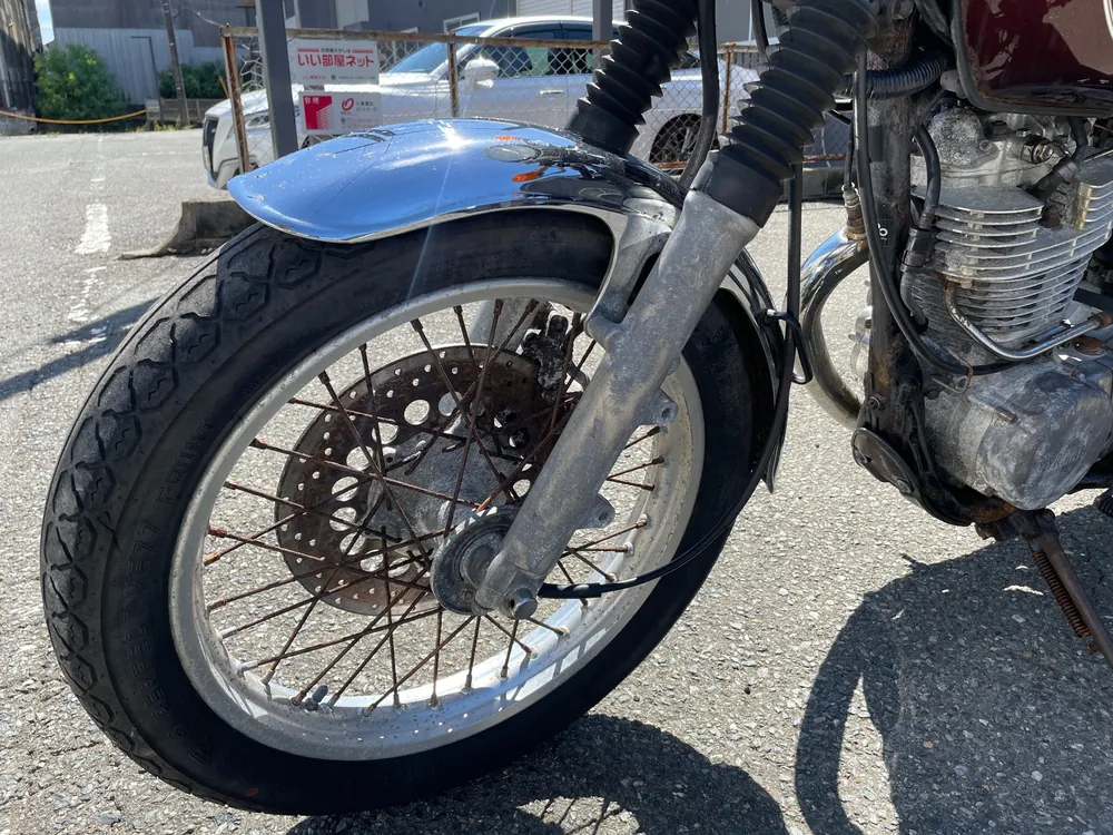 Yamaha SR400 2015, dark red wine, фото 12