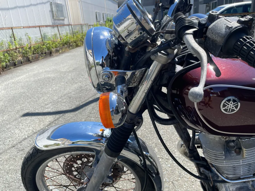 Yamaha SR400 2015, dark red wine, фото 13