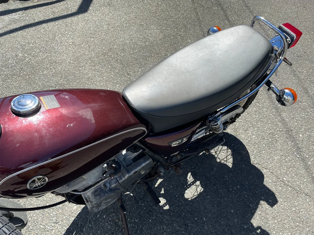Yamaha SR400 2015, dark red wine, фото 16