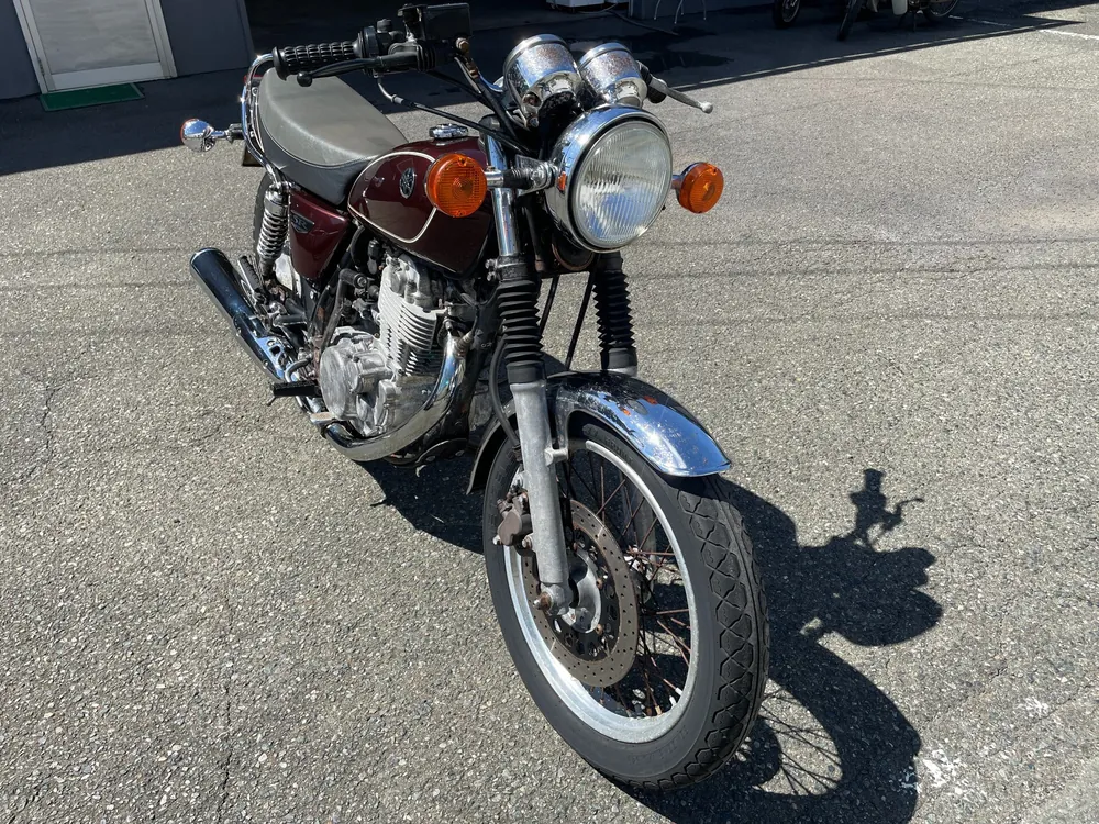 Yamaha SR400 2015, dark red wine, фото 4