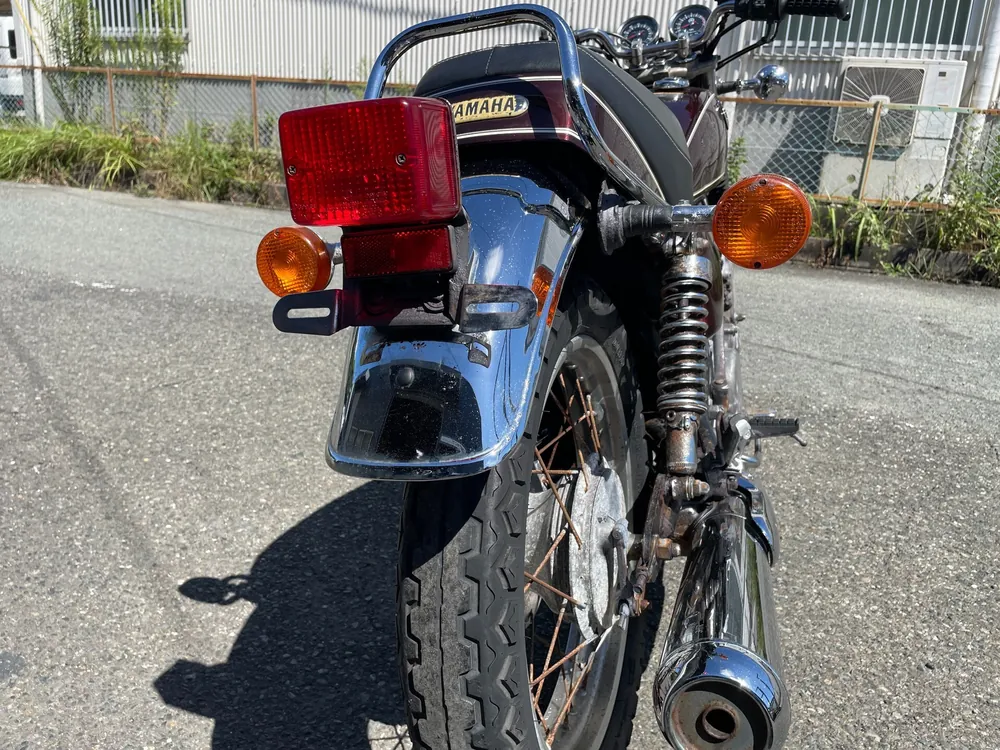 Yamaha SR400 2015, dark red wine, фото 6