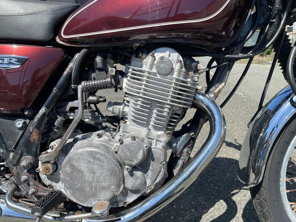 Yamaha SR400 2015, dark red wine, фото 8
