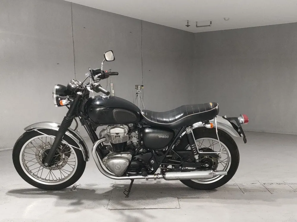 Kawasaki W400 2008, чёрный, фото 2