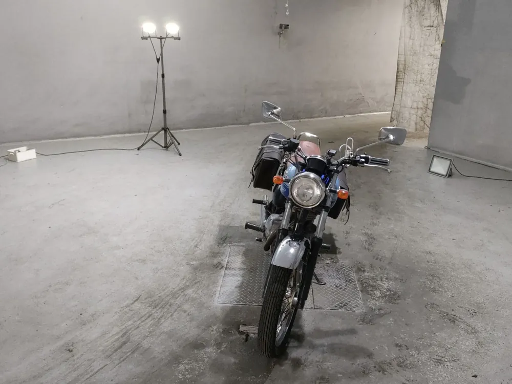 Kawasaki Estrella, чёрный, синий, фото 3