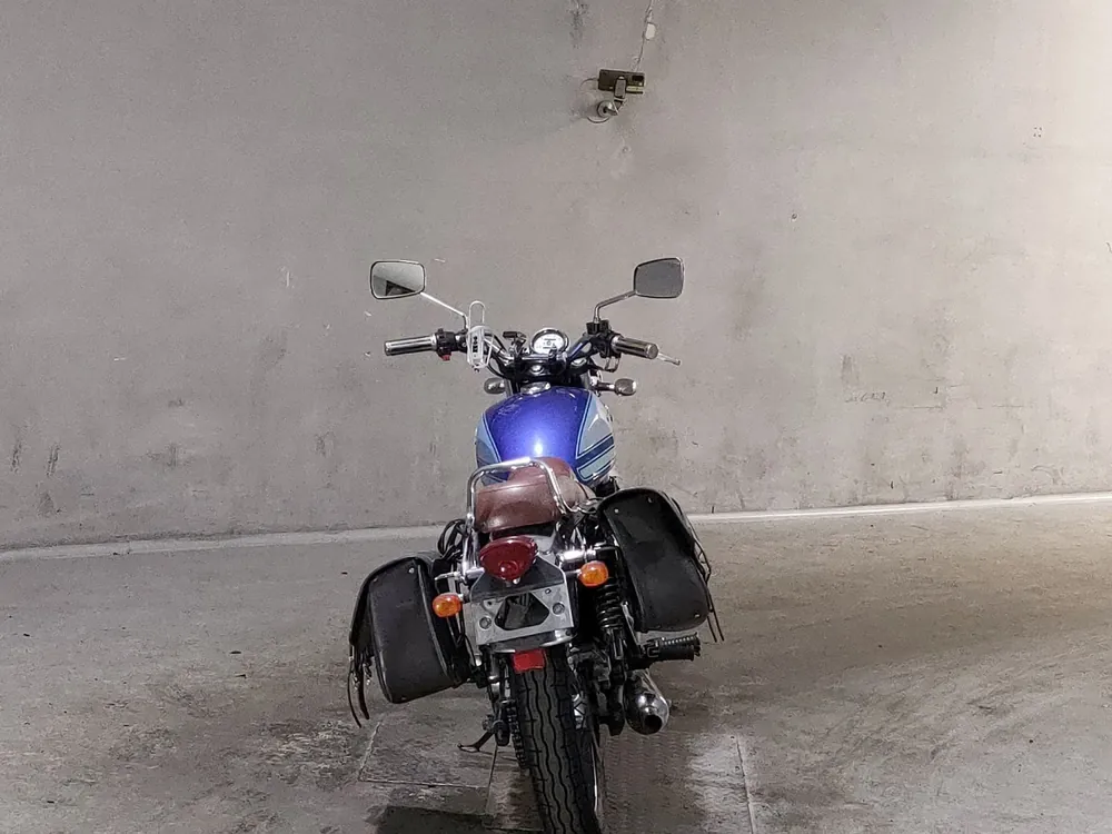 Kawasaki Estrella, чёрный, синий, фото 4