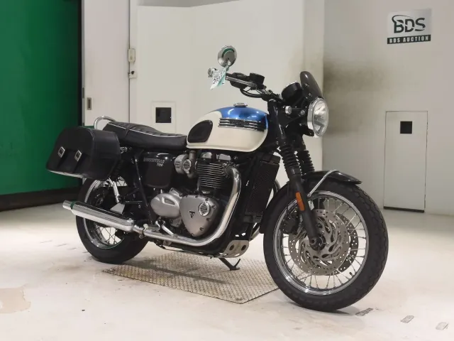 Triumph Bonneville T120 2017, white | blue, фото 3