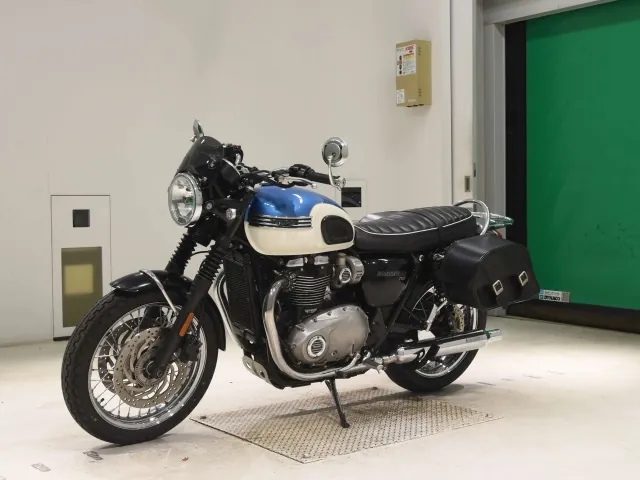 Triumph Bonneville T120 2017, white | blue, фото 4