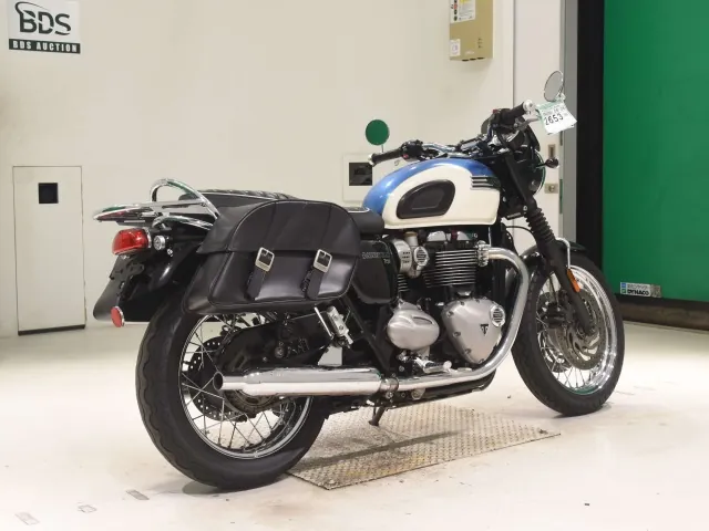 Triumph Bonneville T120 2017, white | blue, фото 5