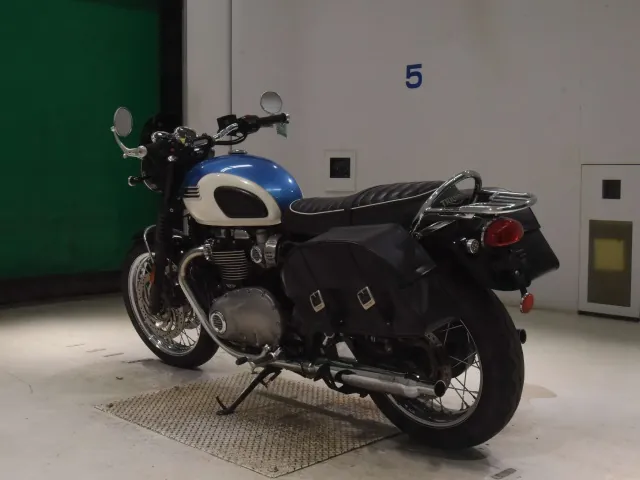 Triumph Bonneville T120 2017, white | blue, фото 6