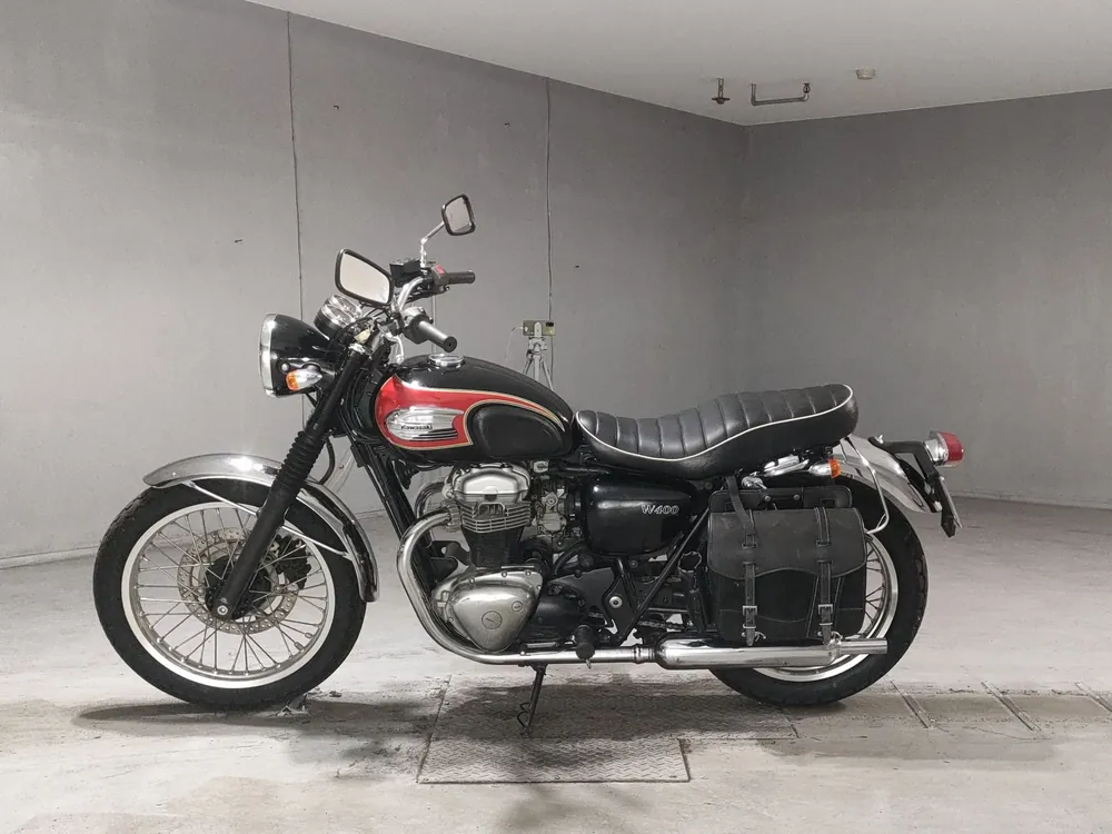 Kawasaki W400 2009, чёрный, красный, фото 2