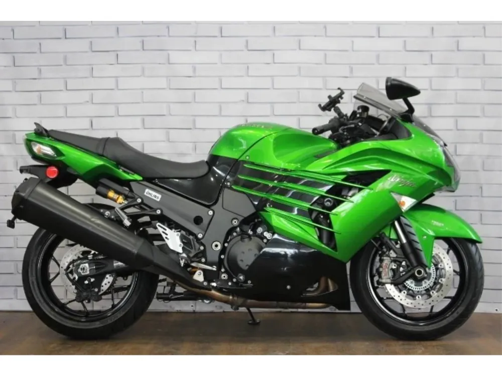 Kawasaki Zx-14R 2017, чёрный, зелёный, фото 2