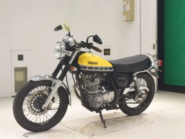 Yamaha SR400 2016, чёрный, жёлтый, фото 4
