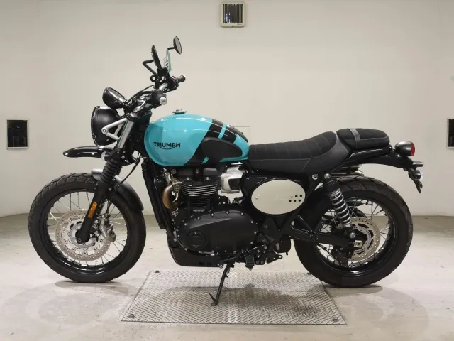 Triumph Scrambler 2025, black | blue, фото 2
