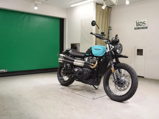 Triumph Scrambler 2025, black | blue, фото 3