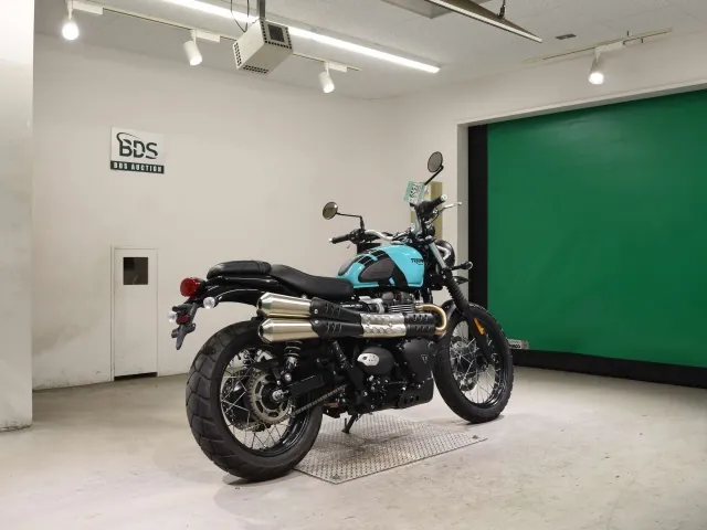 Triumph Scrambler 2025, black | blue, фото 5