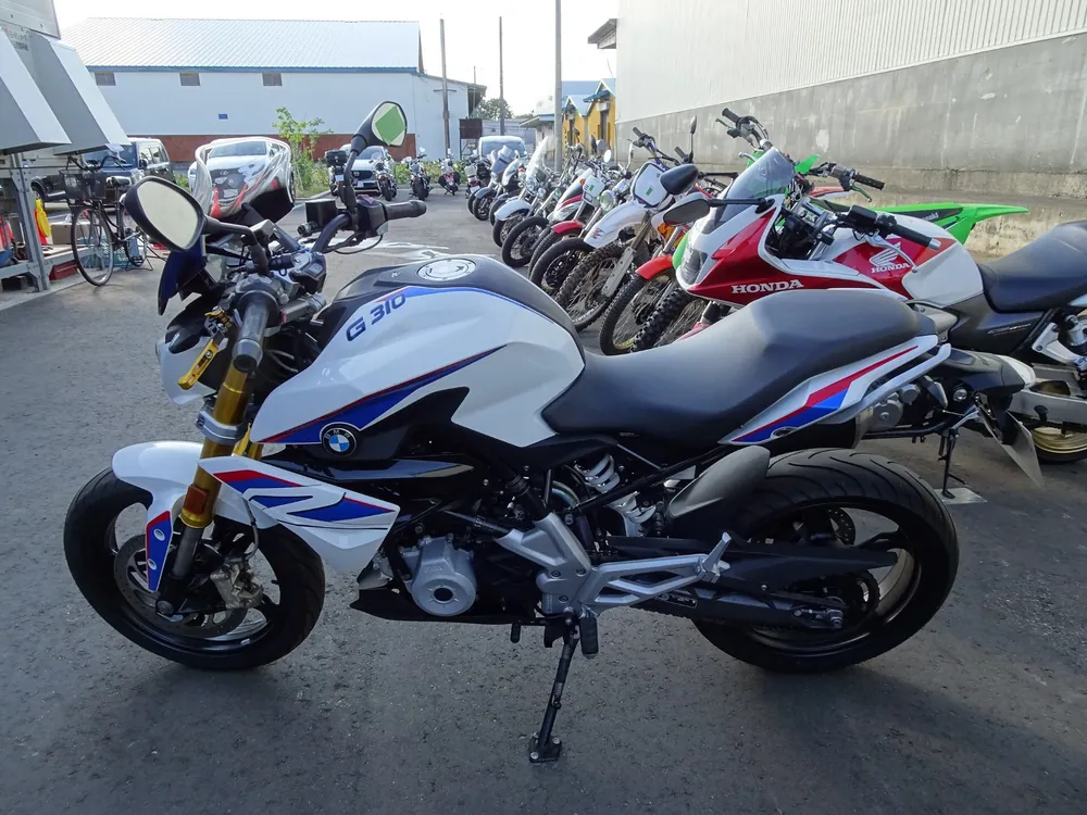 BMW G310R 2018, белый, синий, фото 2