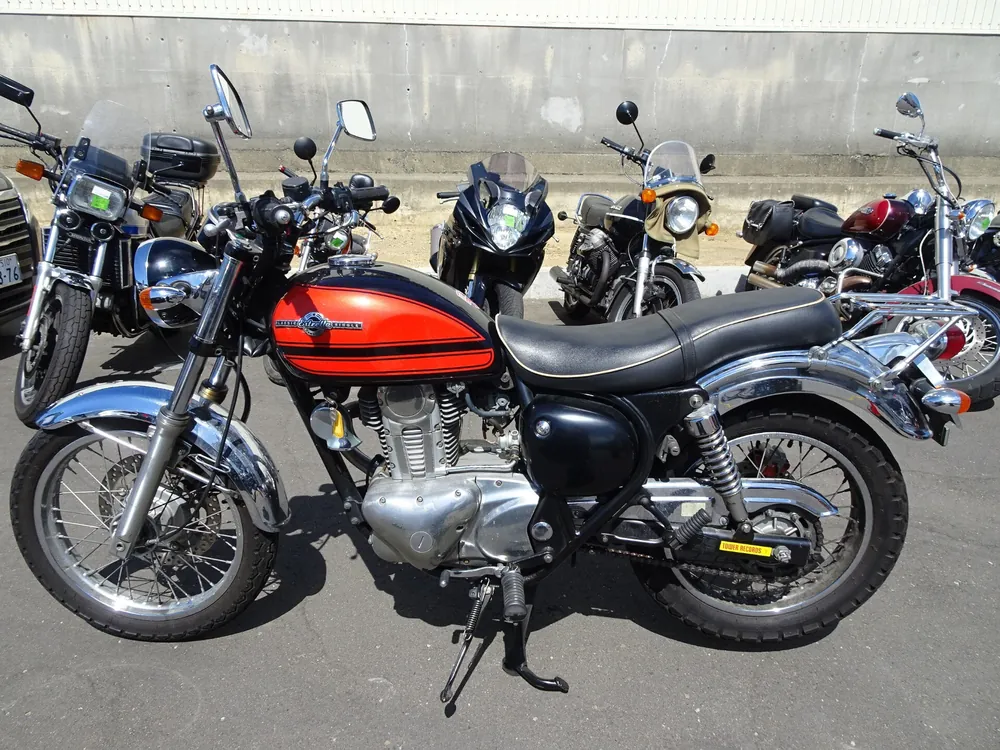 Kawasaki Estrella, black / orange, фото 2