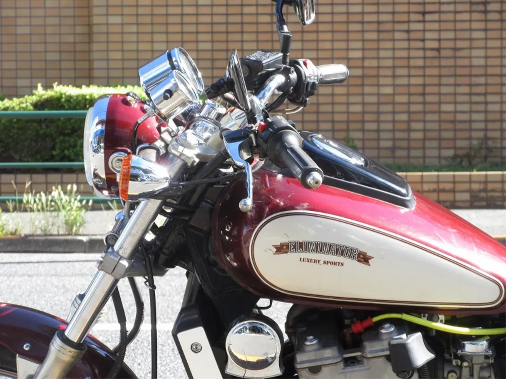 Kawasaki Eliminator 400 1988, dark red wine, фото 12