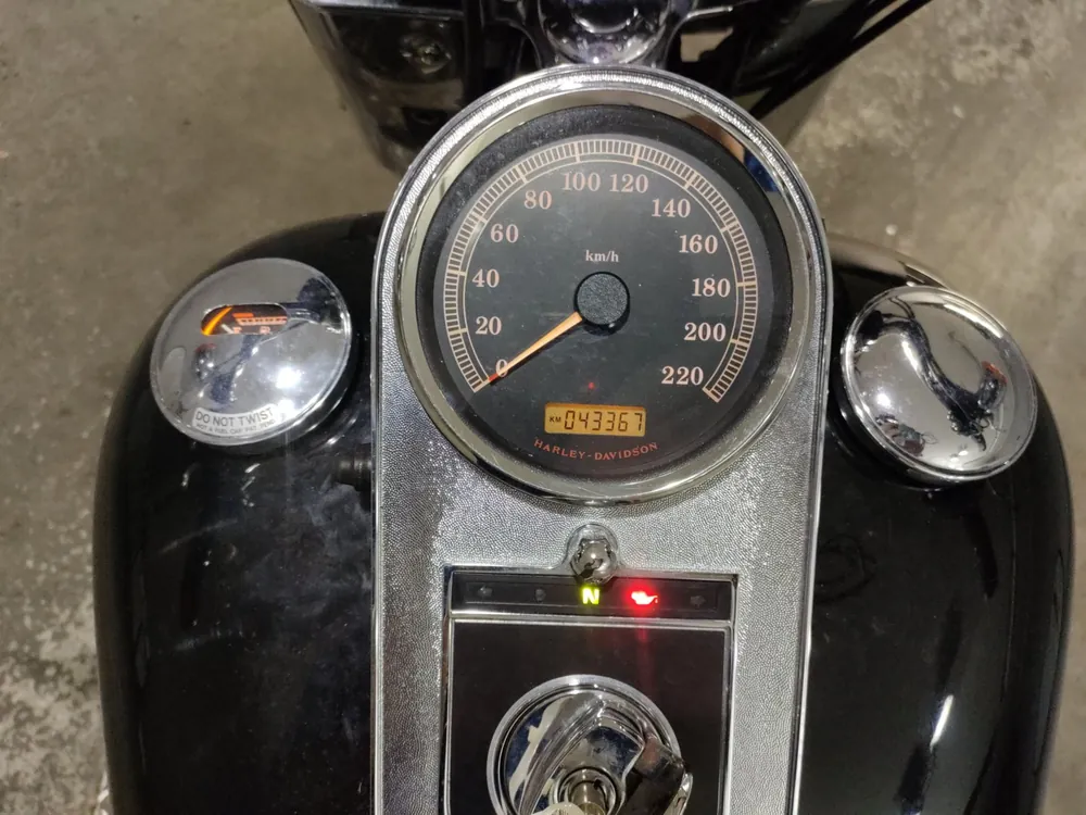 Harley-Davidson FLST1450 2005, чёрный, фото 5