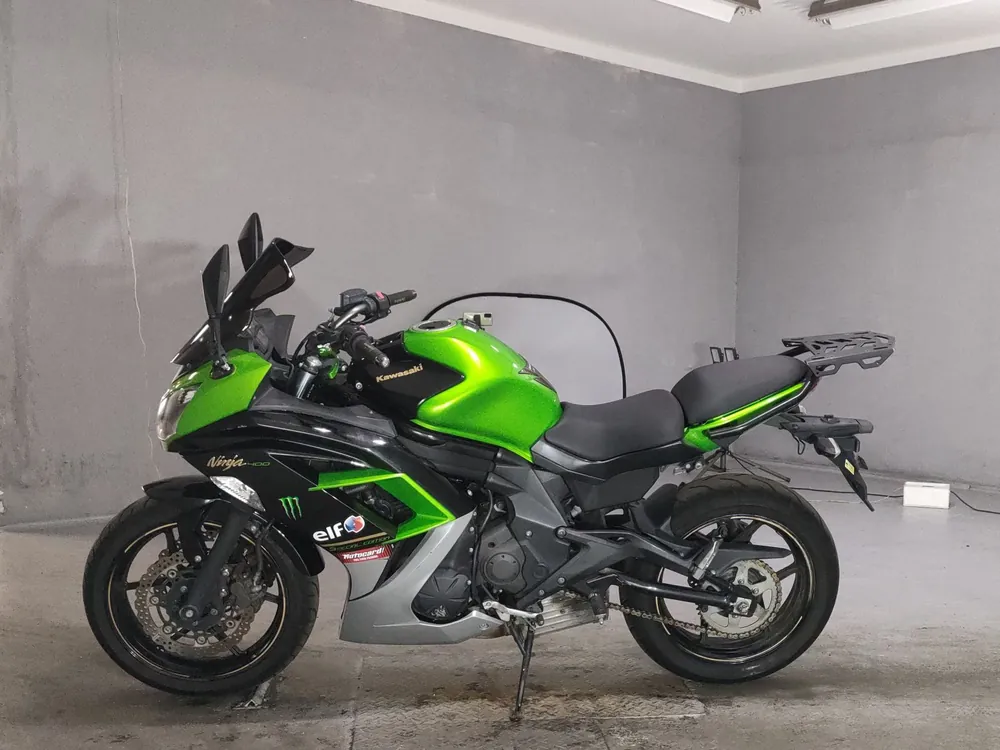 Kawasaki Ninja 400 2014, black / green, фото 2