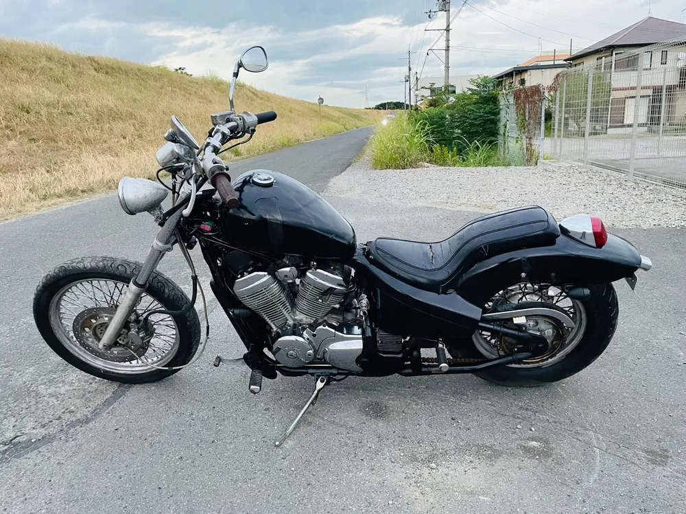 Honda Steed 400 1993, чёрный, фото 3