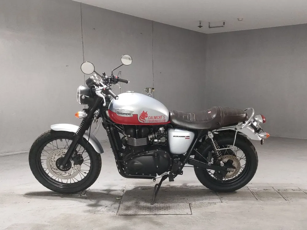 Triumph Scrambler 2014, silver / red, фото 2