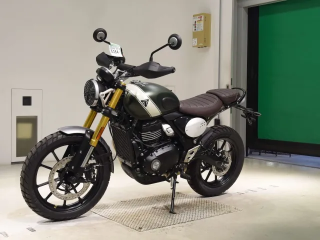 Triumph Scrambler 400 X 2026, white | green, фото 4