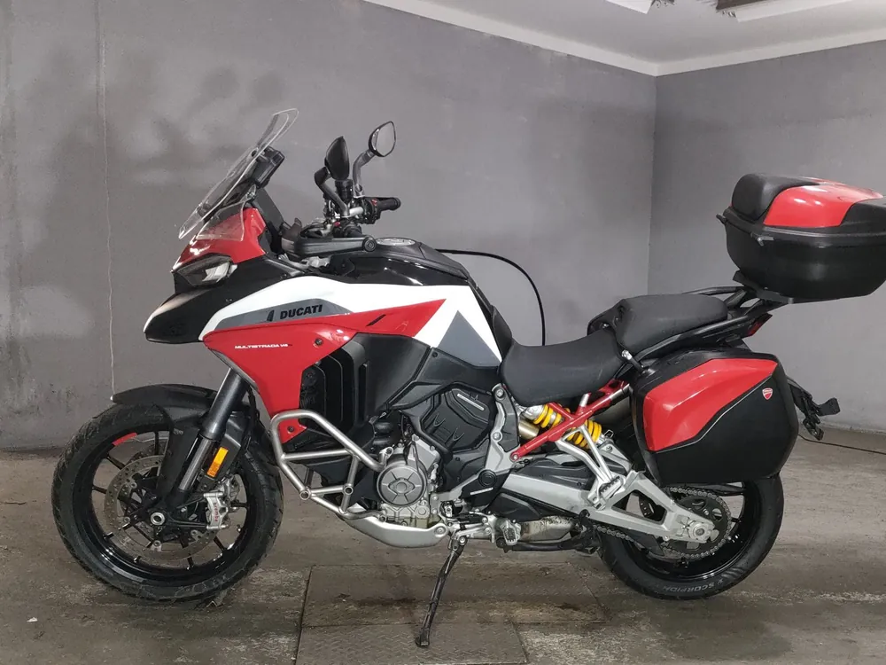 Ducati Multistrada V4S 2023, white / red, фото 2