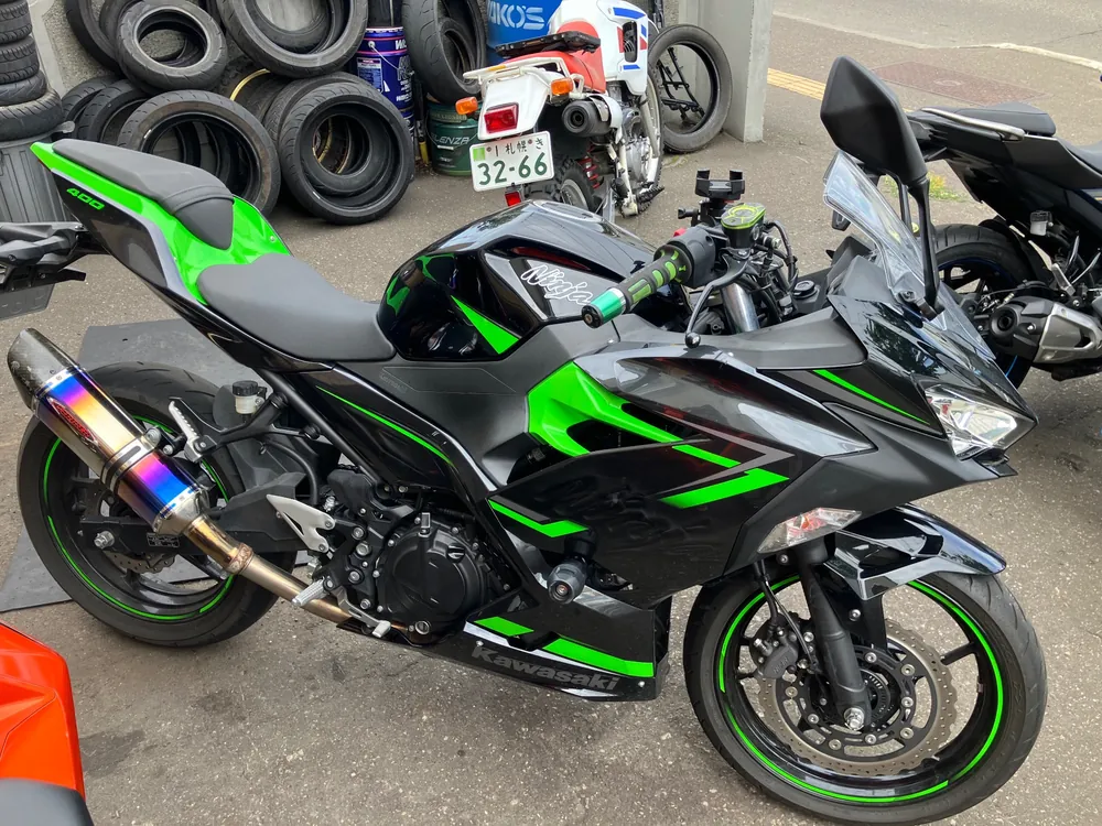 Kawasaki Ninja 400 2019, lime / black, фото 5