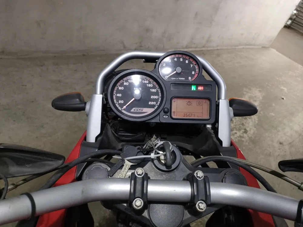 BMW R1200Gs 2004, серебристый, красный, фото 5