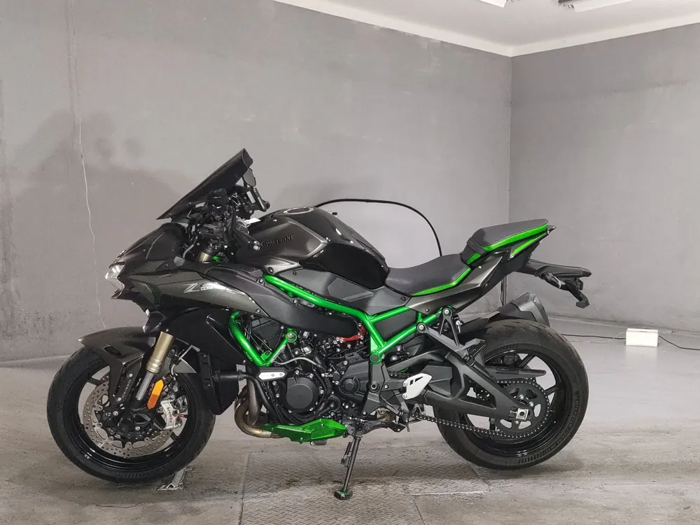 Kawasaki ZH2 SE 2023, black / green, фото 2