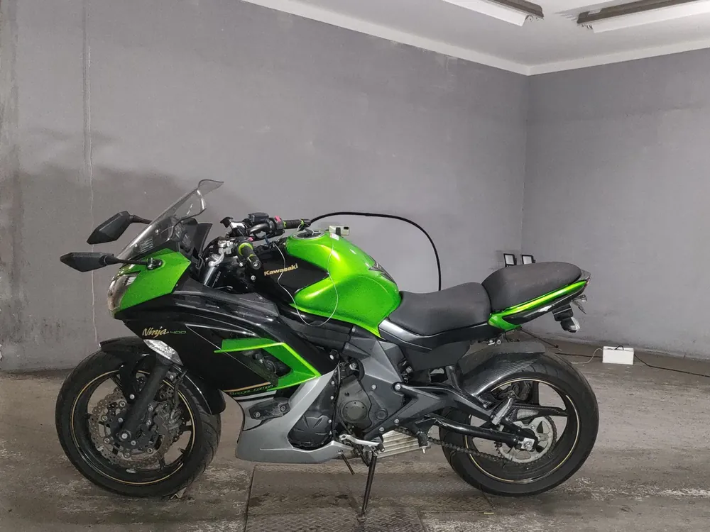 Kawasaki Ninja 400 2014, black / green, фото 2