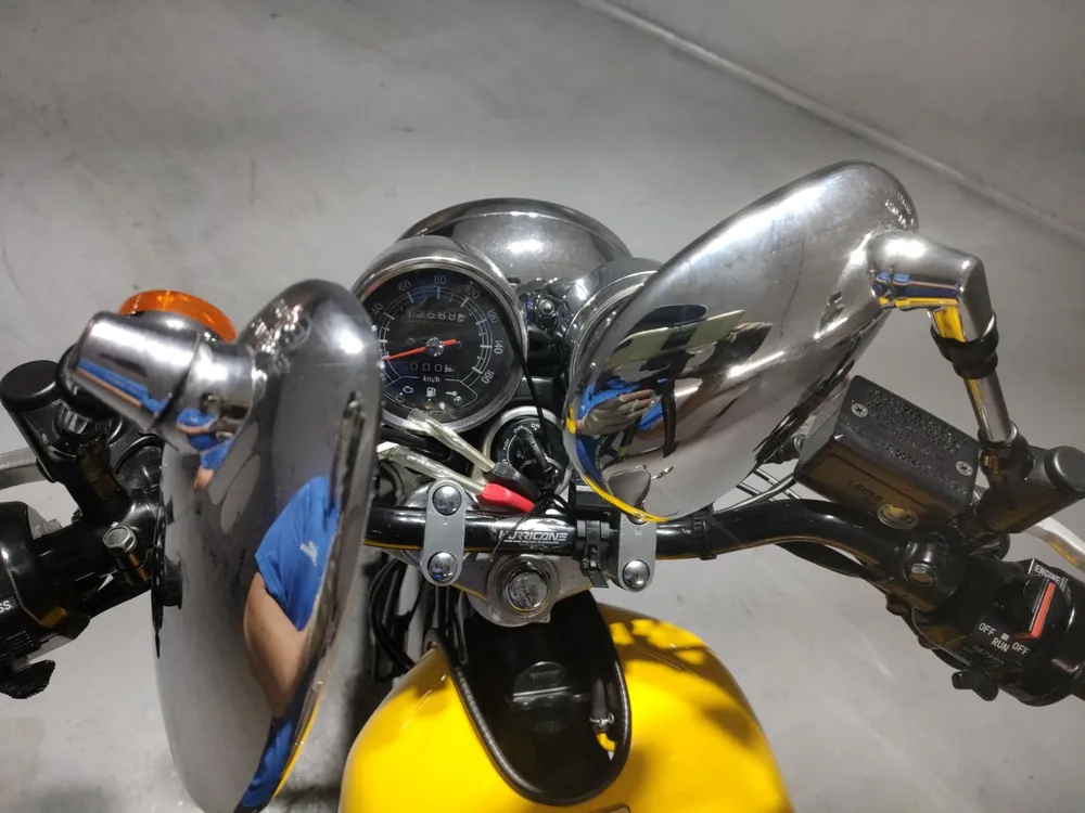 Yamaha SR400, black / yellow, фото 5