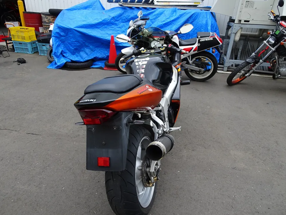 Suzuki GSX-R1000 2002, чёрный, оранжевый, фото 5