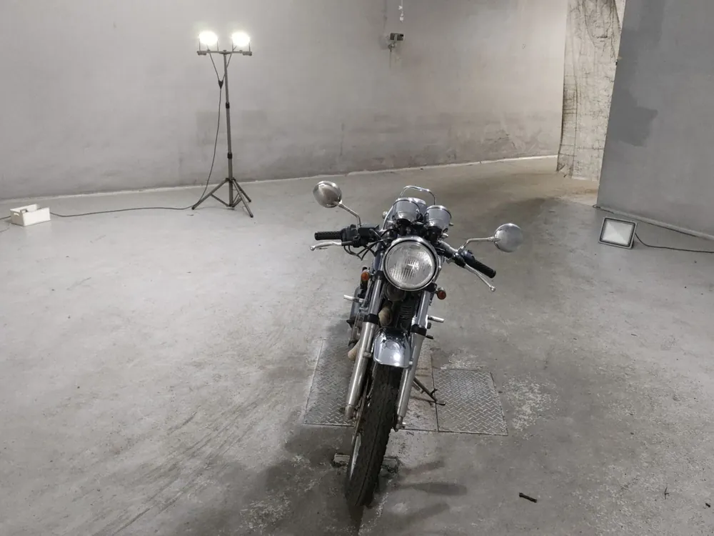 Yamaha SR400 2003, серебристый, синий, фото 3